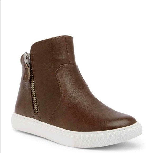 Gentle Souls Carole High Tops Side Zip Leather Sneakers 9.5 - Picture 1 of 3